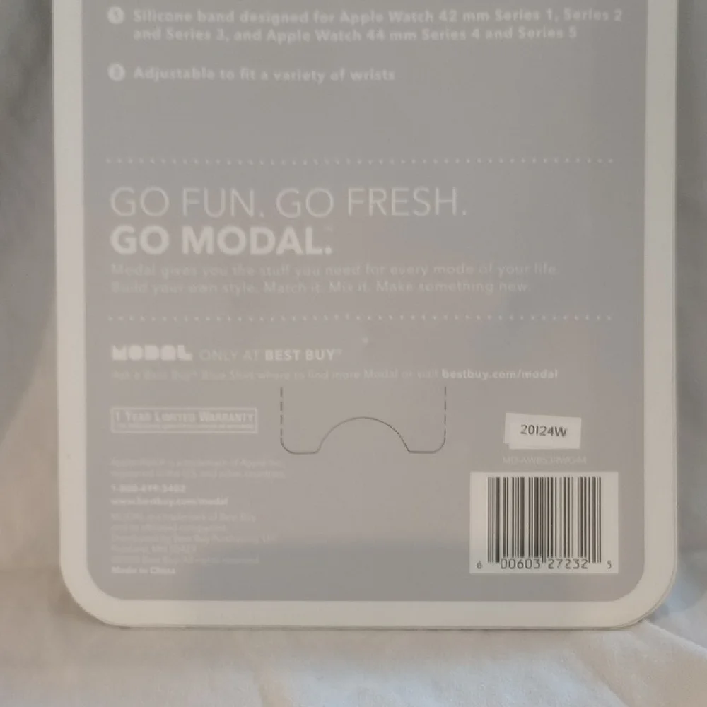 Modal Silicone Bands for Apple Watch - White, Green, and Red